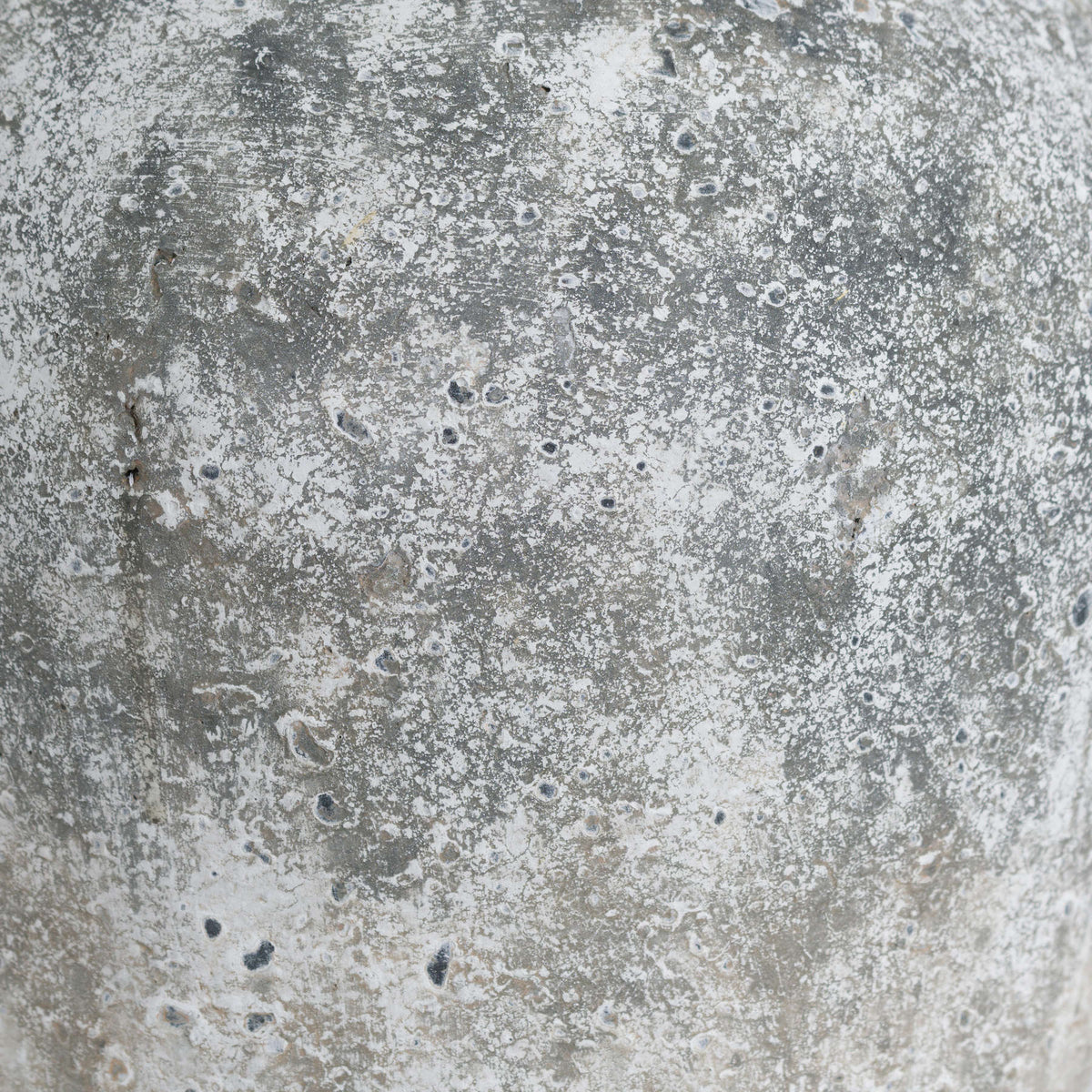 Close-up of the pitted, mottled stone-effect surface on the Aged Stone Ceramic Vase