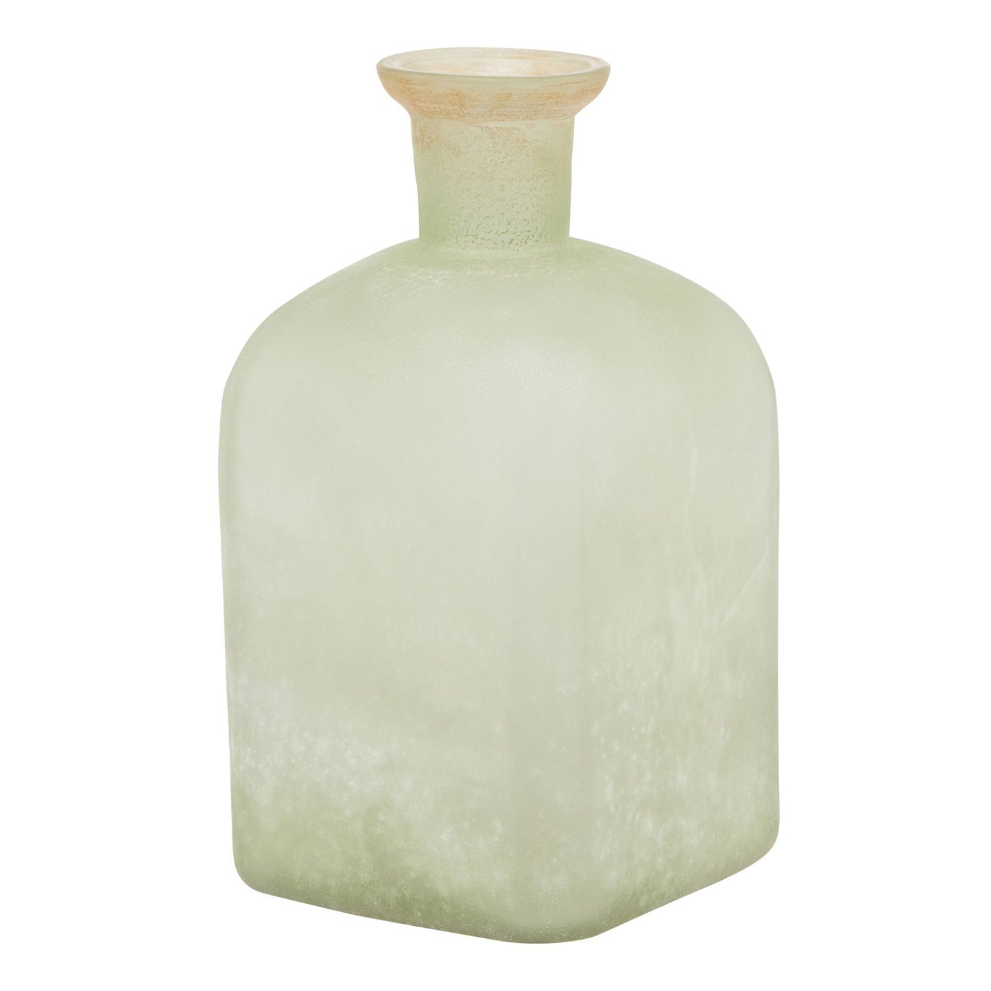 Smoked Sage and Aged Brass Large Candle Holder Vase - Vases