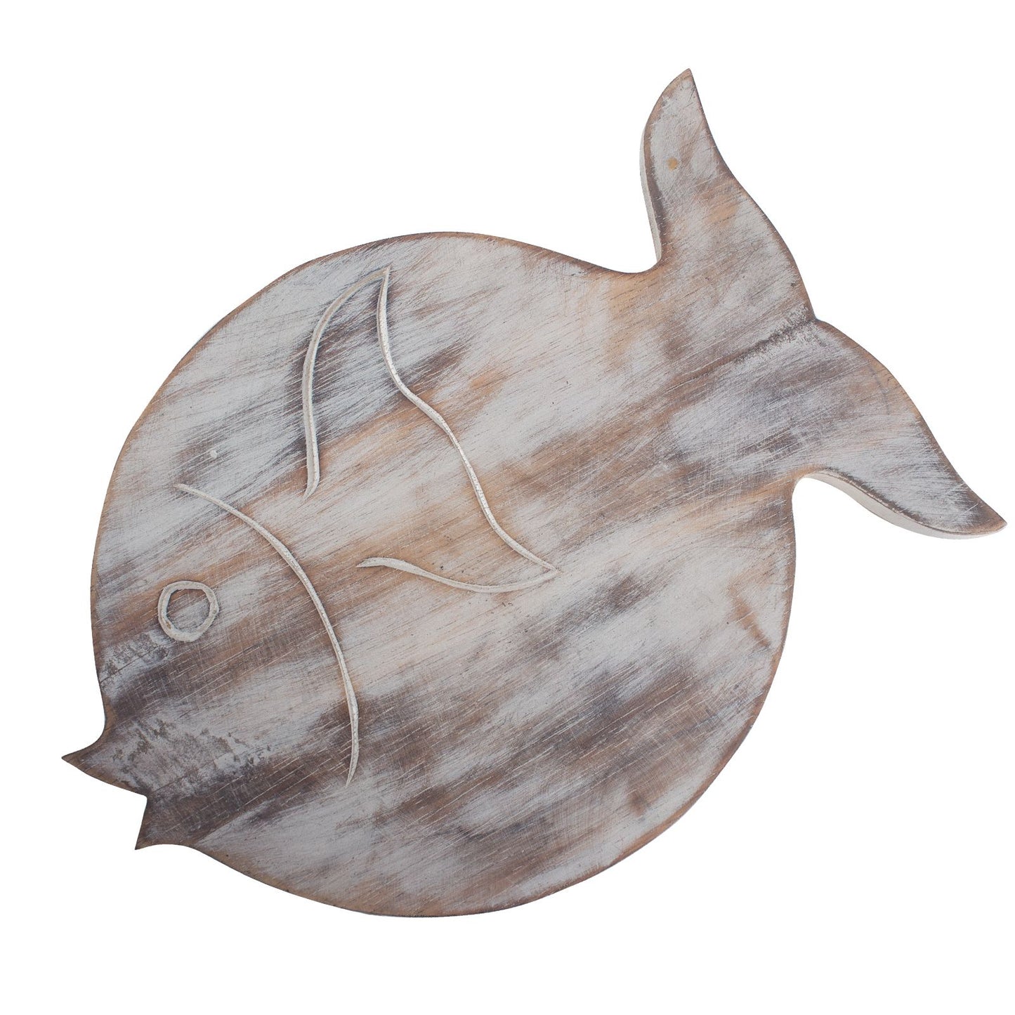 Albasia Wood Fish Stand - Whitewash - Image albasia-wood-fish-stand--whitewash-hps-05