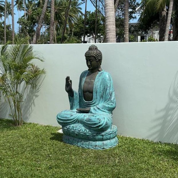 Large Turquoise & Stone Buddha Teaching on Lotus - 2m - Image large-turquoise--stone-buddha-teaching-on-lotus--2m-gas-02