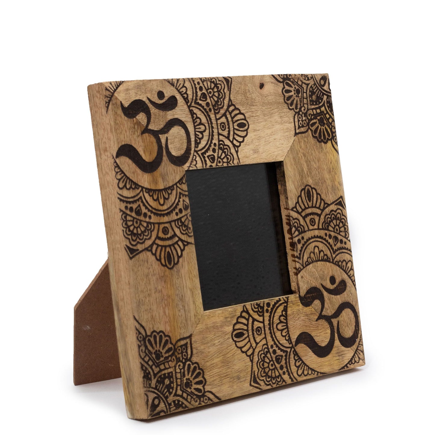 Small Mango Wood Picture Framel (for 10x10cm) 20x20x2cm - Mandala - Black - Image small-mango-wood-picture-framel-for-10x10cm-20x20x2cm--mandala--black-mwpf-18