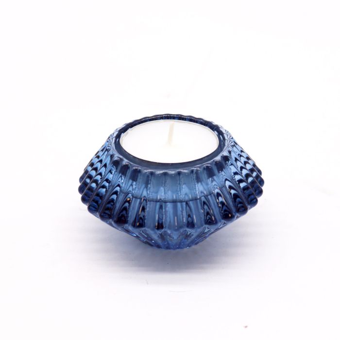 Flower Flip Dinner Candle / Tealight Holder - Royal Blue - Image flower-flip-dinner-candle--tealight-holder--royal-blue-gchd-11