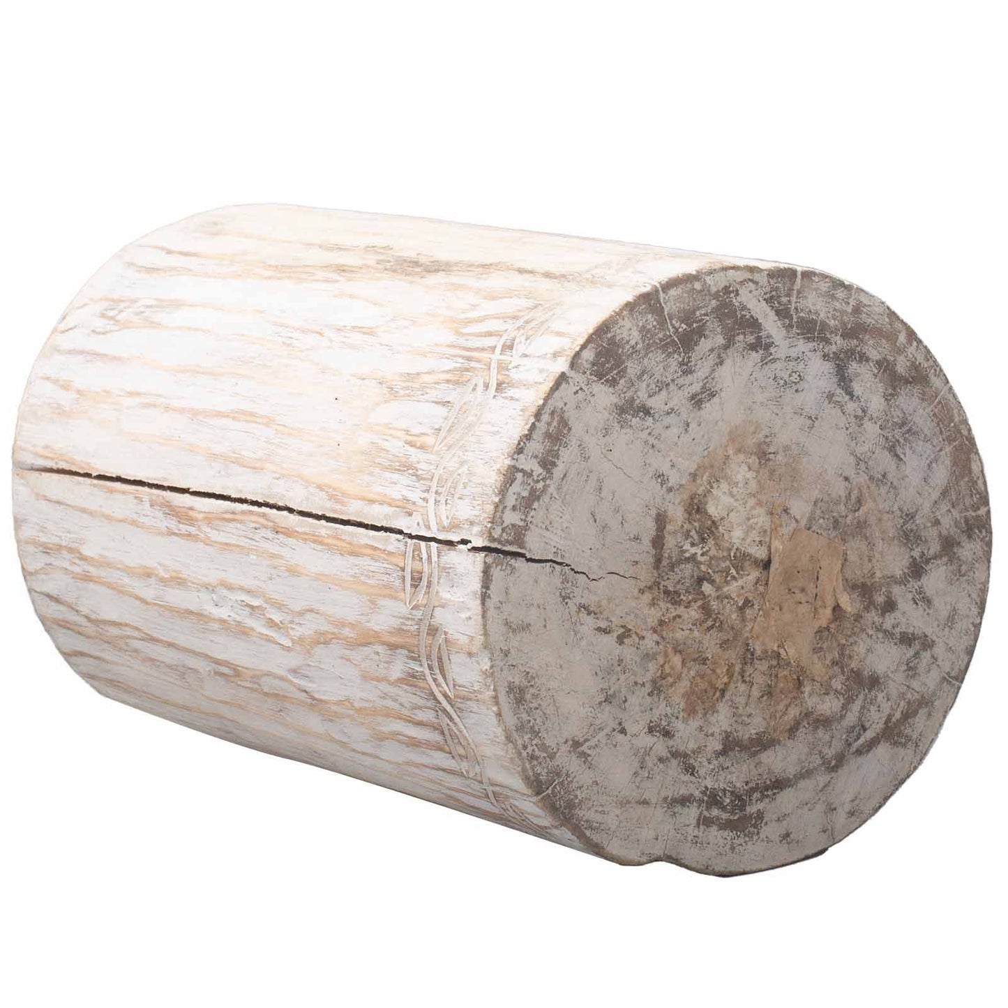 Tribal Stool / Table - Albasia - Whitewash - Image tribal-stool--table---albasia--whitewash-tts-04