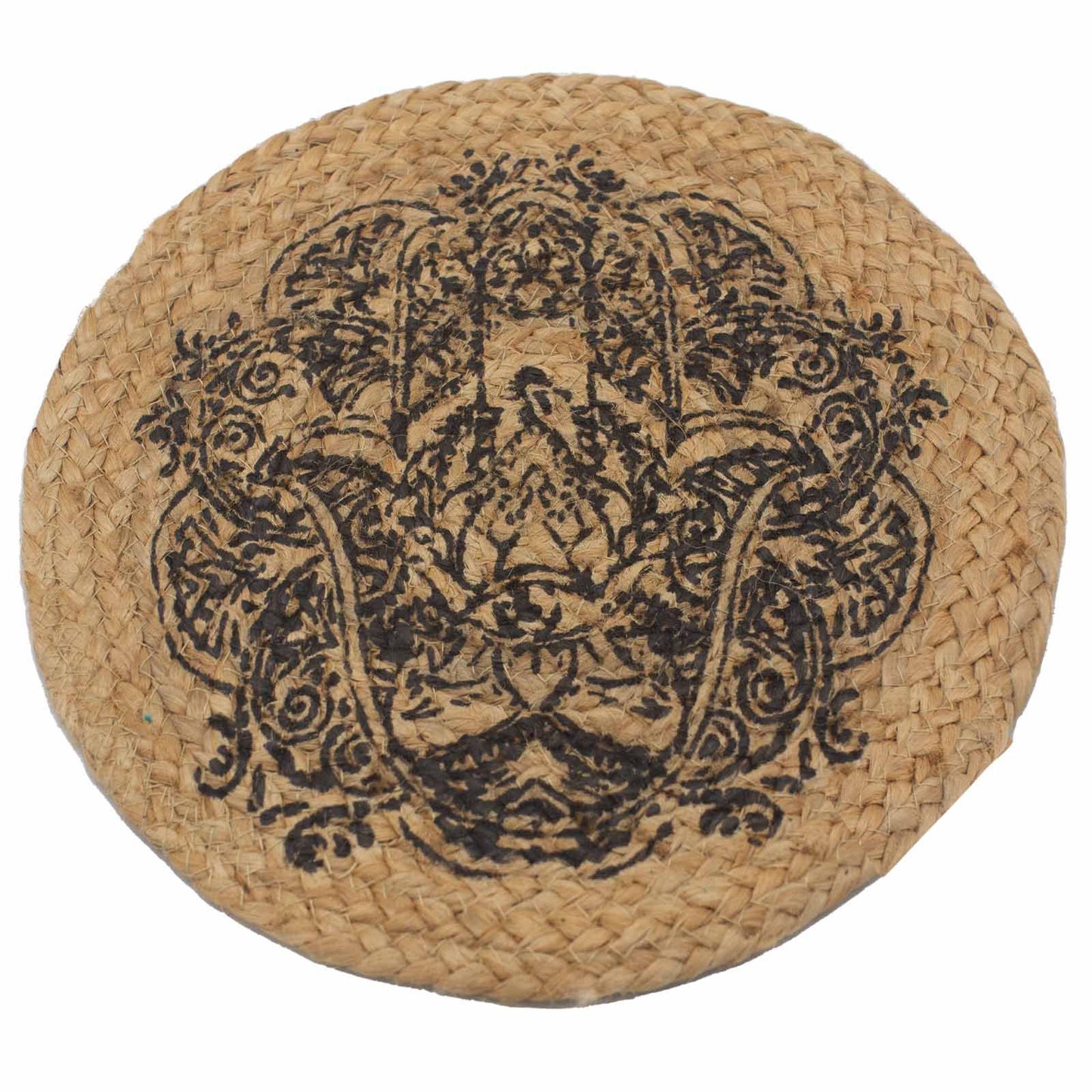 Natural Place Mat - Jute - Hamsa Print - Image natural-place-mat--jute---hamsa-print-npmat-10