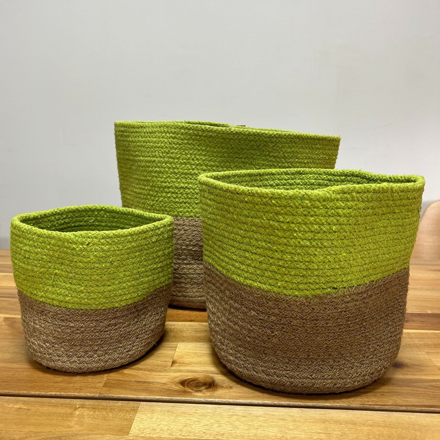 Set of 3 Cotton Rope Storage Baskets - Pistachio - Image set-of-3-cotton-rope-storage-baskets--pistachio-crbask-05a