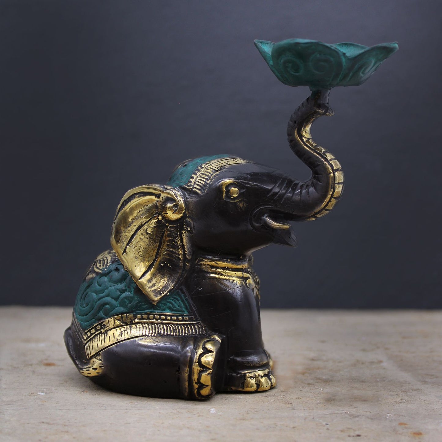 Medium Elephant Candle / Incense Holder - Image medium-elephant-candle--incense-holder-bff-31