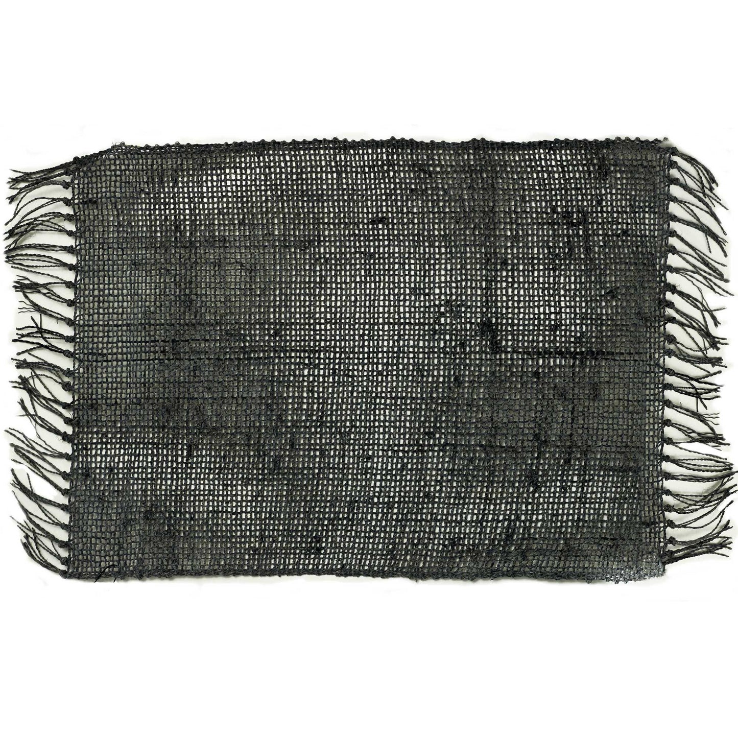 Seagrass Fringe Natural Placemat - Charcoal - Image seagrass-fringe-natural-placemat--charcoal-natpm-08