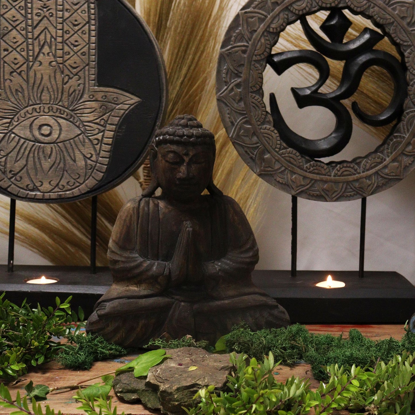 Buddha Feng Shui Set - Om - Grey & Black - Image buddha-feng-shui-set--om--grey--black-bfss-03