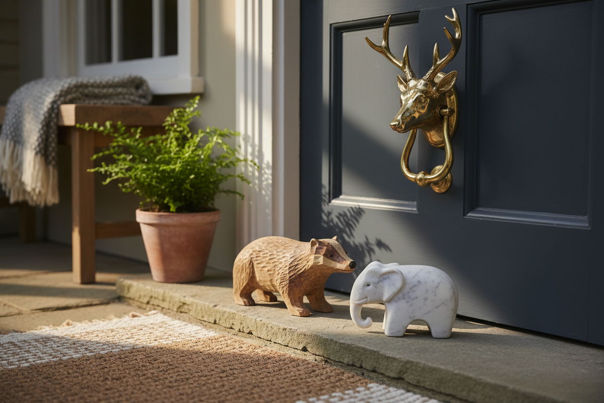 Doorstops and Knockers Collection - Shop Premium Decorative doorstops and door knockers collection, brass animal door knockers and hand carved wooden doorstops, stylish entrance accessories for home UK