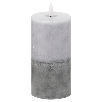 Luxe Collection Natural Glow 3x6 Stone LED Wax Candle