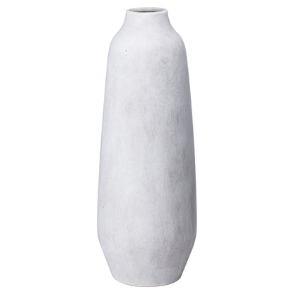 Darcy Ople Large Tall Vase with an elongated pale ceramic body and narrow opening