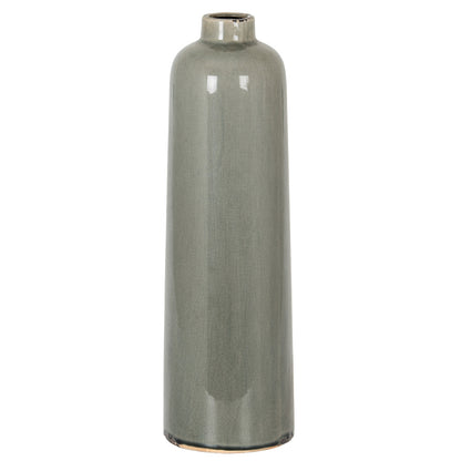 Garda Grey Glazed Raine Vase with a tall straight-sided body and short narrow neck