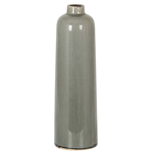 Garda Grey Glazed Raine Vase with a tall straight-sided body and short narrow neck