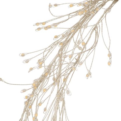 2.75m\9ft Plug-In LED 8 Sequence Warm White Cluster String - Christmas Room Decorations