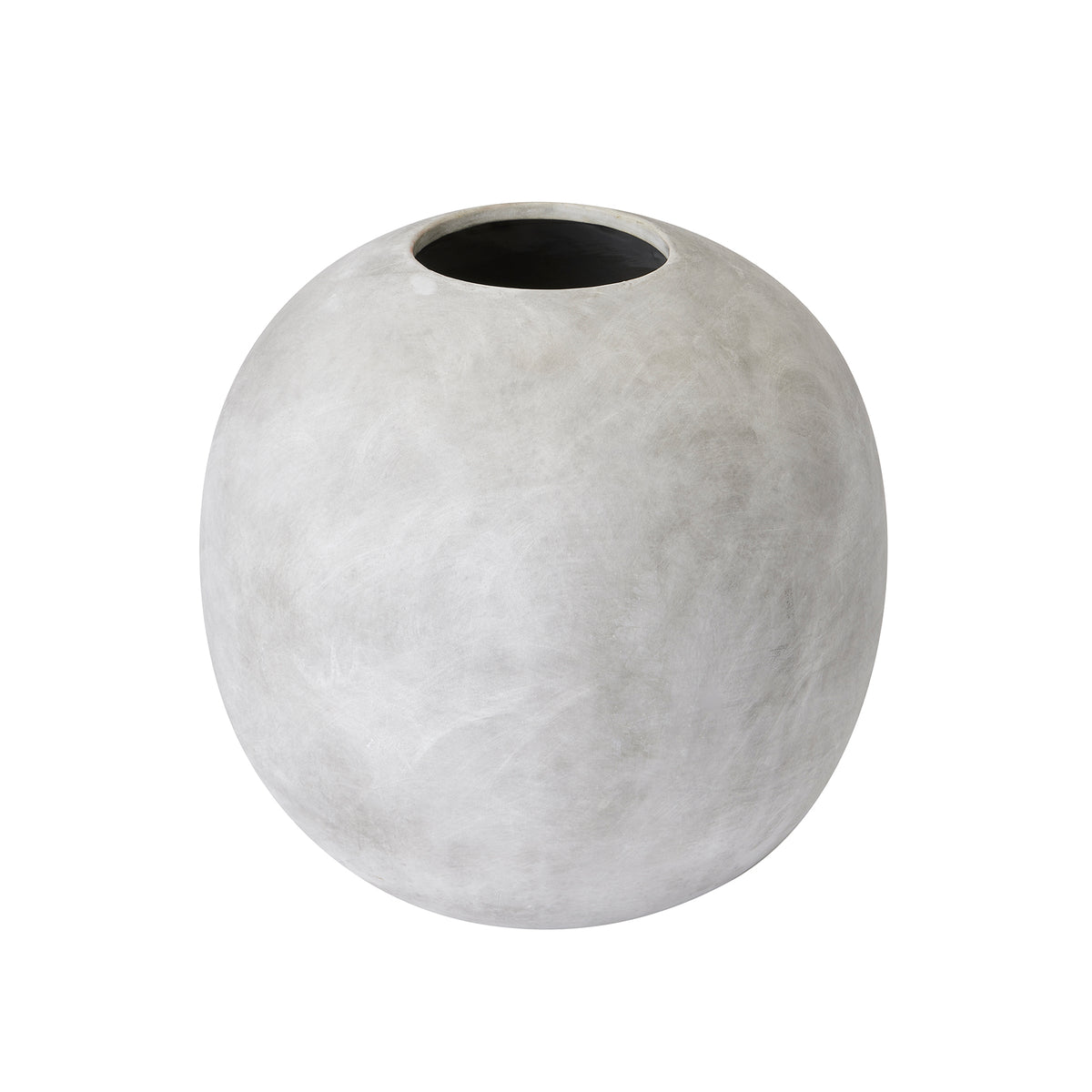 Darcy Small Globe Vase with a spherical matt white ceramic body and neat circular opening