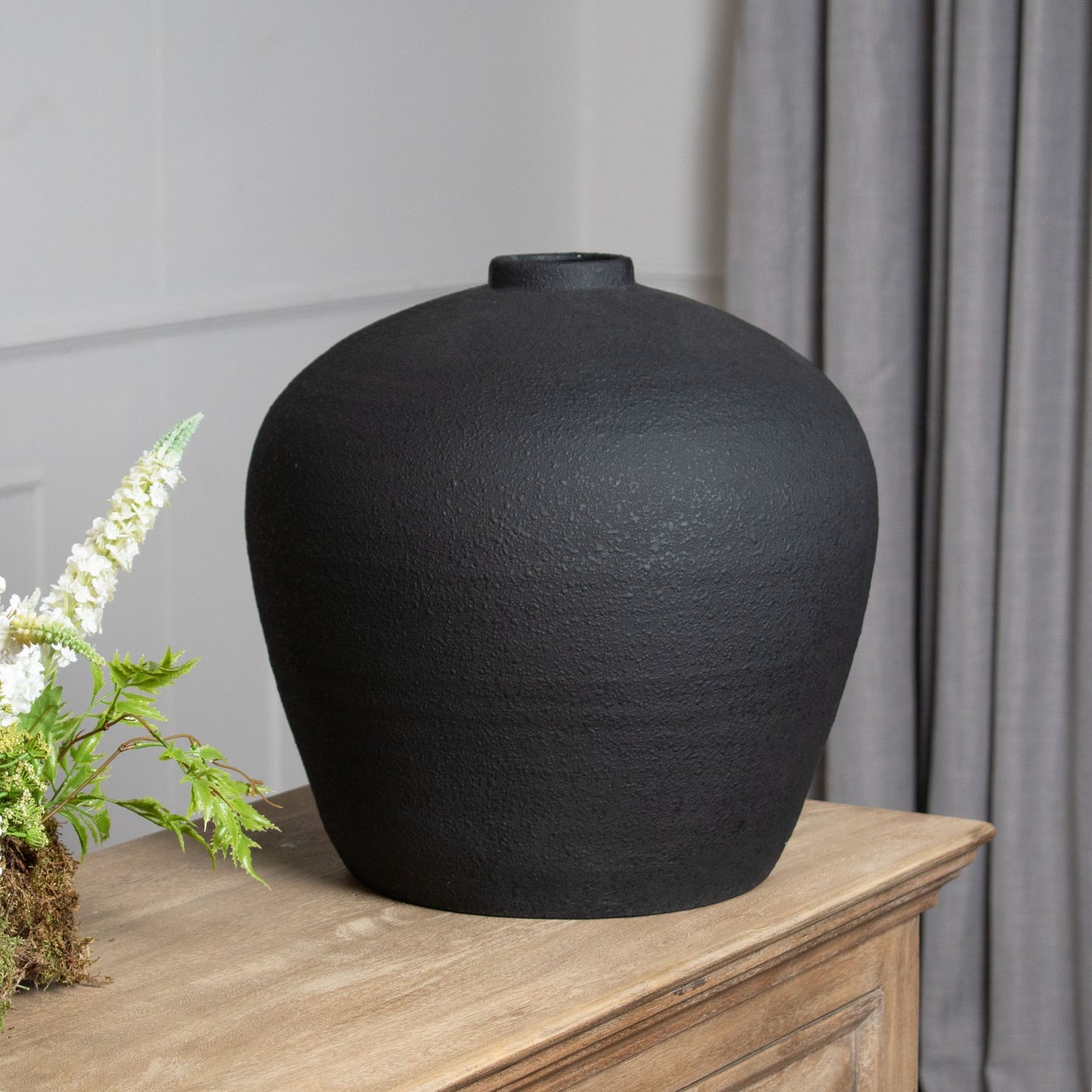 Matt Black Astral Vase - Ornaments