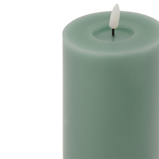 Luxe Collection Melt Effect 3.5x9 Sage LED Wax Candle - Candles