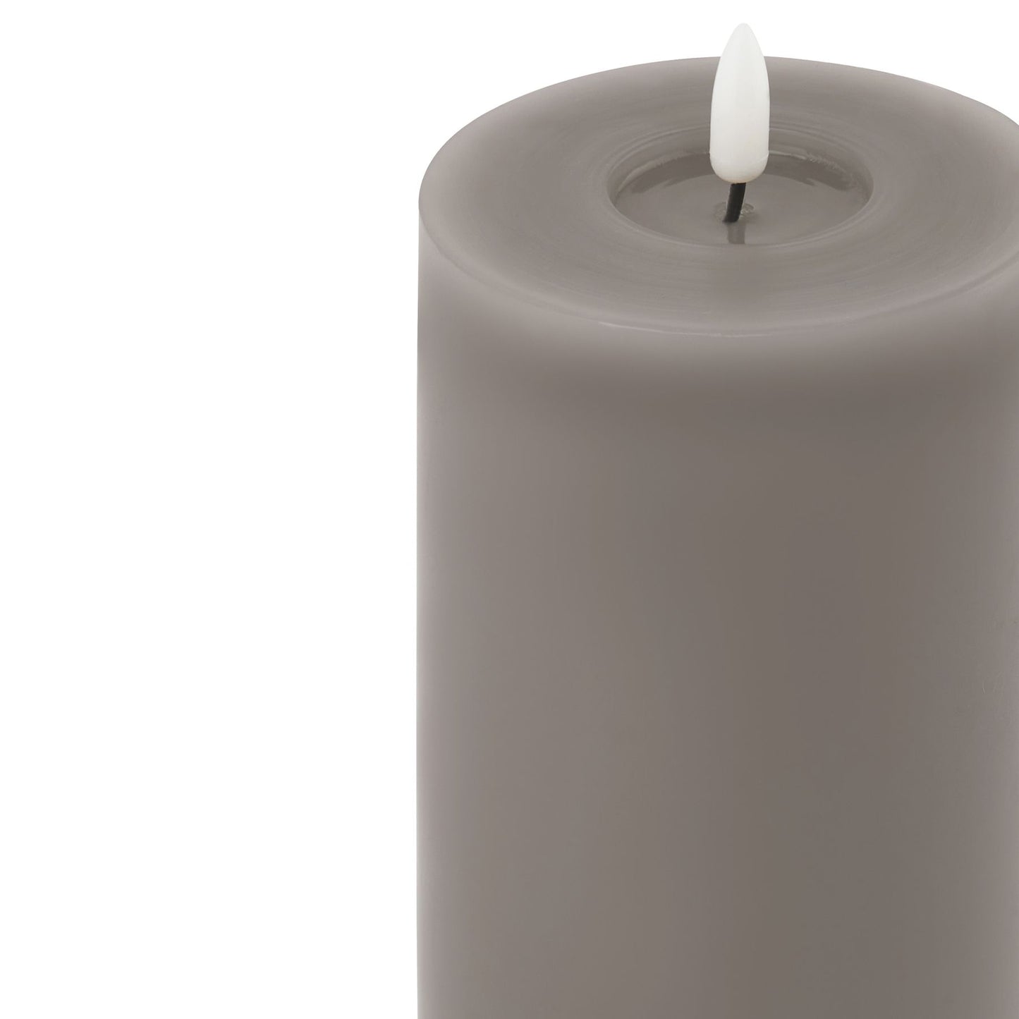 Luxe Collection Melt Effect 3.5x9 Grey LED Wax Candle - Candles