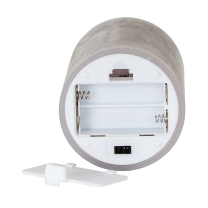 Luxe Collection Melt Effect 3.5x9 Grey LED Wax Candle - Candles