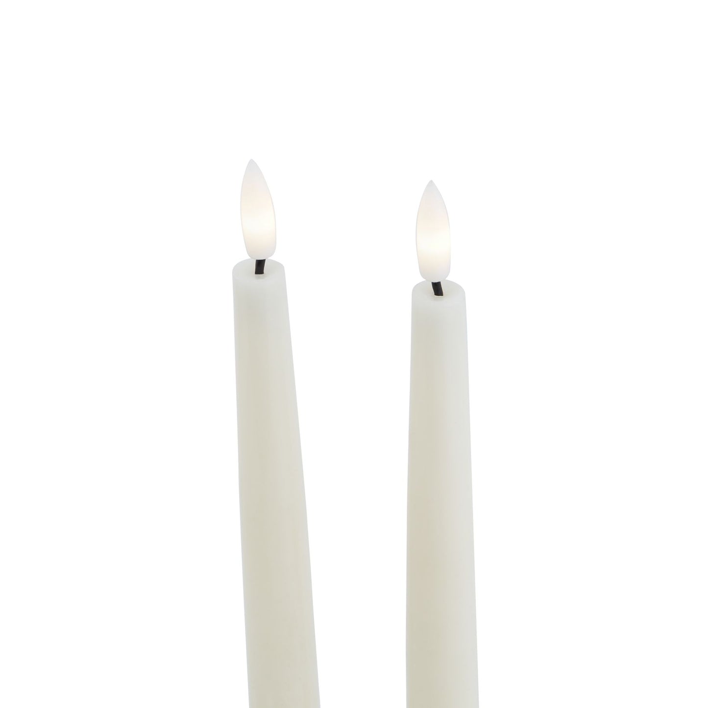 Luxe Collection S/2 Taupe LED Wax Dinner Candles - Candles