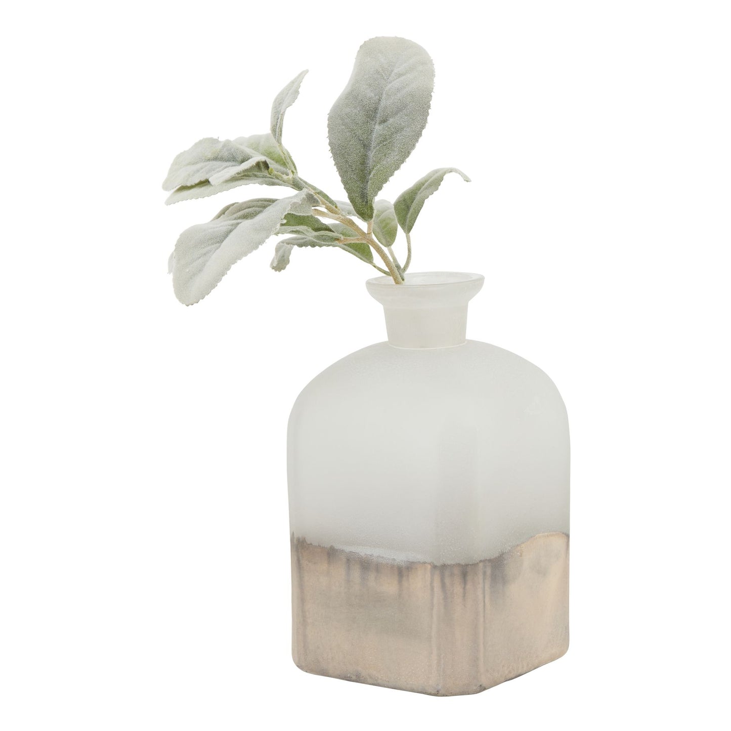 Burnished Dipped and Aged Brass Large Candle Holder Vase - Vases