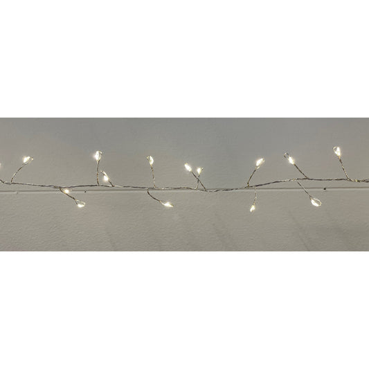 7.2m/23ft 6in Plug In LED Warm White Cluster Micro Lights - Christmas Room Decorations