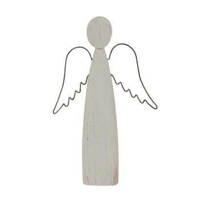 Whitewashed Rustic Standing Angel