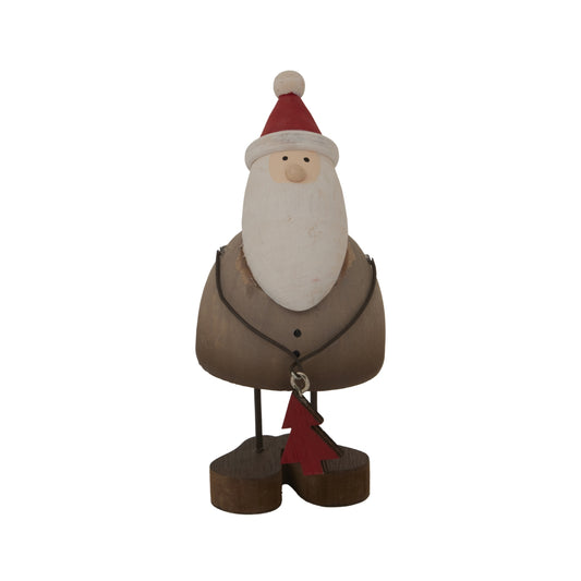 Rustic Santa With Tree Decoration