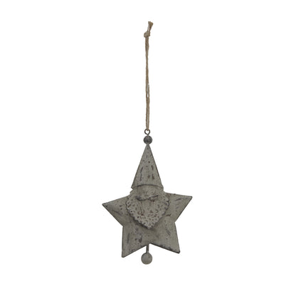 Rustic Hanging Santa Star