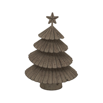 Rustic Metal Layered Tree With Star