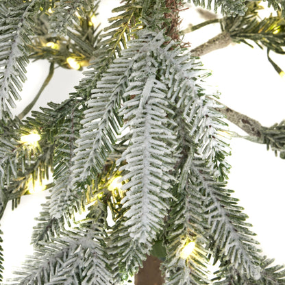 Medium Snowy Woodland Pre-Lit 200 Led Christmas Tree - Christmas