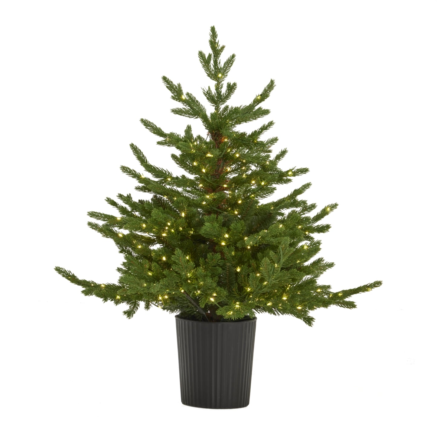 Green Forest Fir Pre-Lit Led 300L Christmas Tree In Pot - Christmas