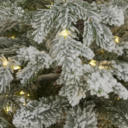 Snowy Forest Fir Pre-Lit Led 300L Christmas Tree In Pot - Christmas