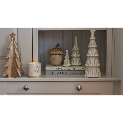 Alora Ceramic Snowy Layered Tree With Star