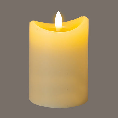 Luxe Collection Natural Glow 2.75x4 Cream Melted LED Candle - LED