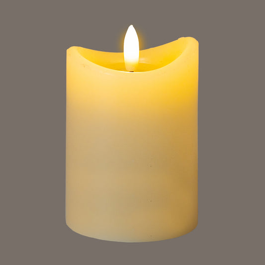 Luxe Collection Natural Glow 2.75x4 Cream Melted LED Candle - LED