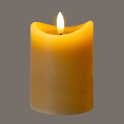 Luxe Collection Natural Glow 2.75x4 Taupe Melted LED Candle - LED