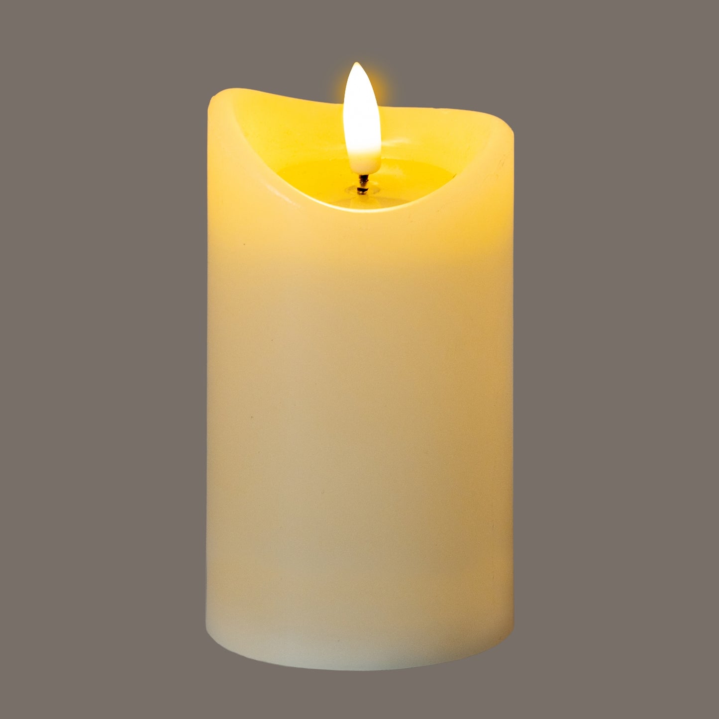 Luxe Collection Natural Glow 2.75x5 Cream Melted LED Candle - LED