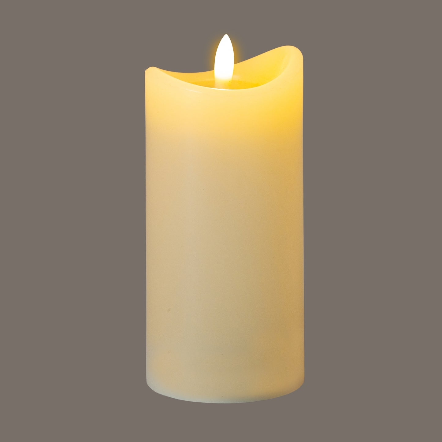 Luxe Collection Natural Glow 2.75x6 Cream Melted LED Candle - LED