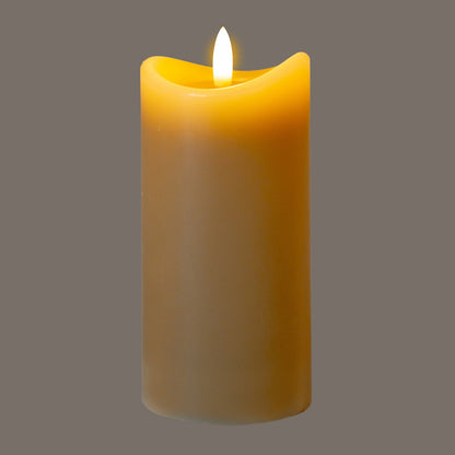 Luxe Collection Natural Glow 2.75x6 Taupe Melted LED Candle - LED