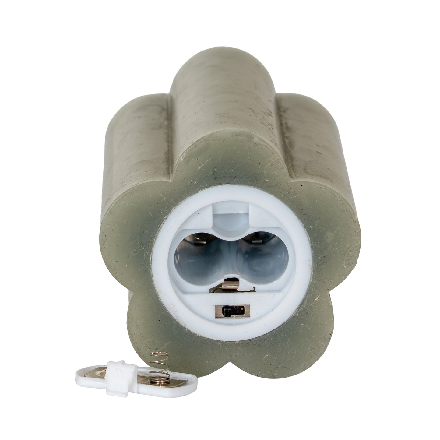 Luxe Collection Natural Glow 2.75x5 Grey Pillar LED Candle - LED