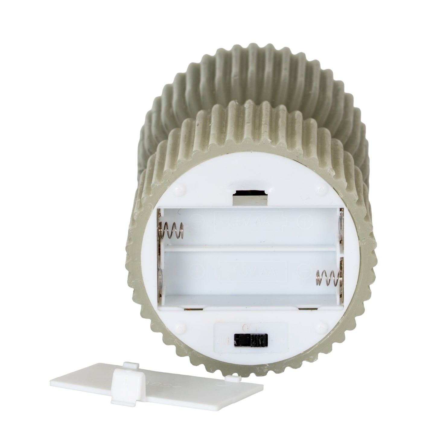 Luxe Collection Natural Glow 2.75x6 Grey Carved LED Candle - LED