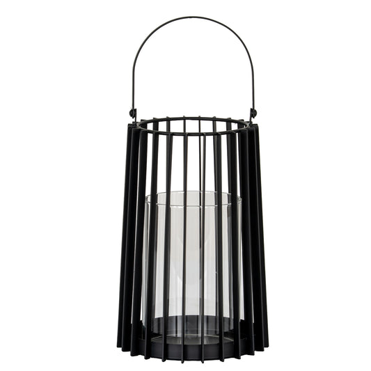 Lynk Medium Lantern With Handle And Glass Candle Holder