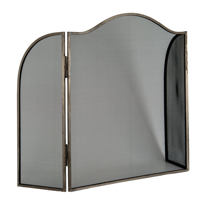 Antiqued Silver Large  Fire Screen