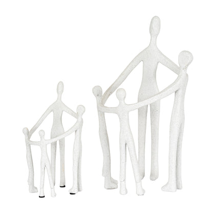 Kin Large Family Ornament, white abstract family figurine sculpture, large decorative home decor gift, contemporary ornament UK
