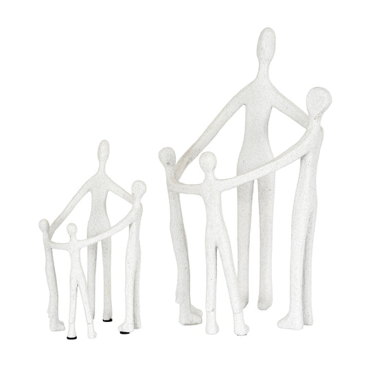 Kin Large Family Ornament, white abstract family figurine sculpture, large decorative home decor gift, contemporary ornament UK