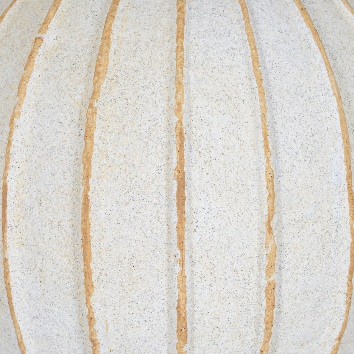 Detail of the white ribbed surface of the Grove Large Globe Vase