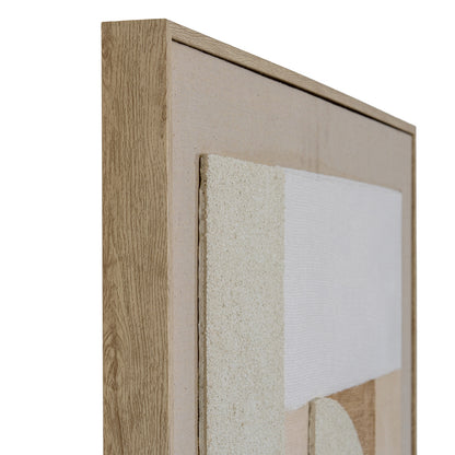 Lumera Linen Textured Canvas in Frame - Handpainted Art