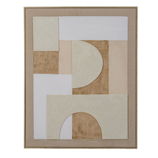 Lumera Linen Textured Canvas in Frame - Handpainted Art