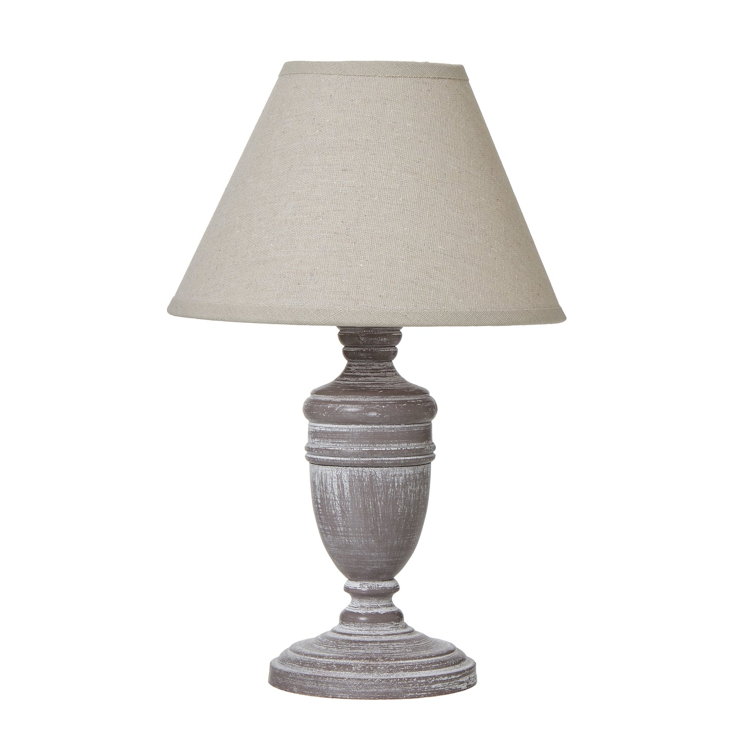 Urn Table Lamp's distressed urn-shaped base and shade